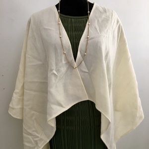 Cream Drapey Open-Faced Cardigan